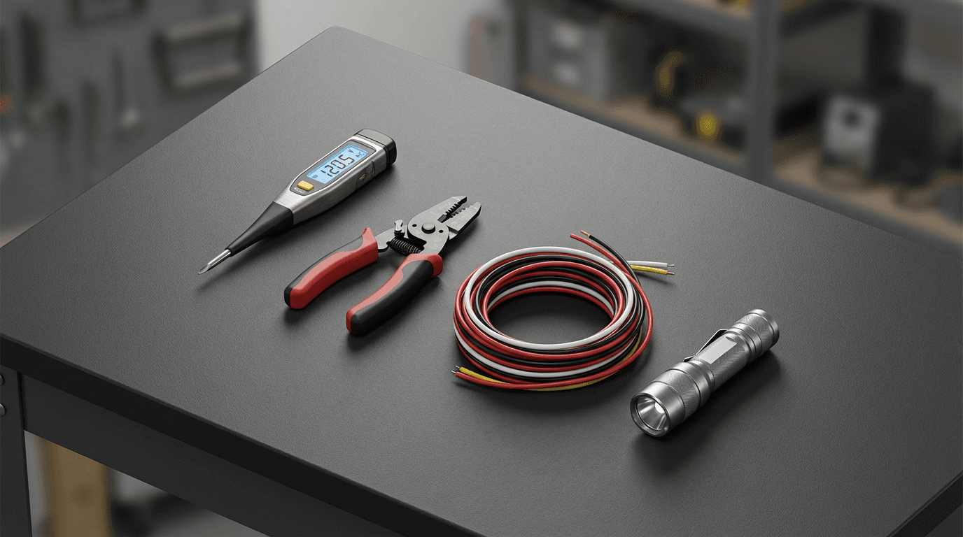 Electrician's skilled hands installing circuit breaker components with precision tools